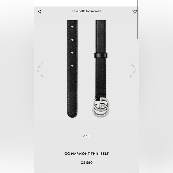 GG marmot thin belt never worn - Picture 2 of 7